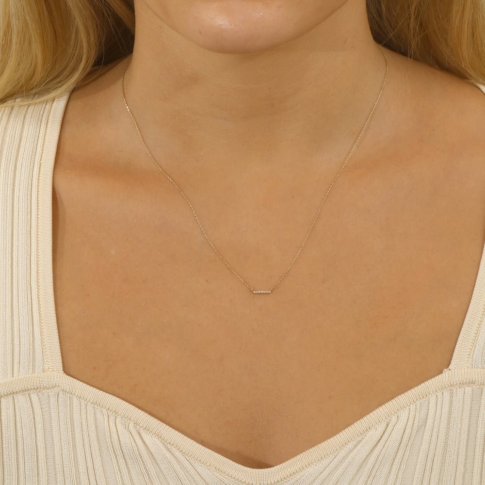 Bubble Bar Natural Diamond Necklace