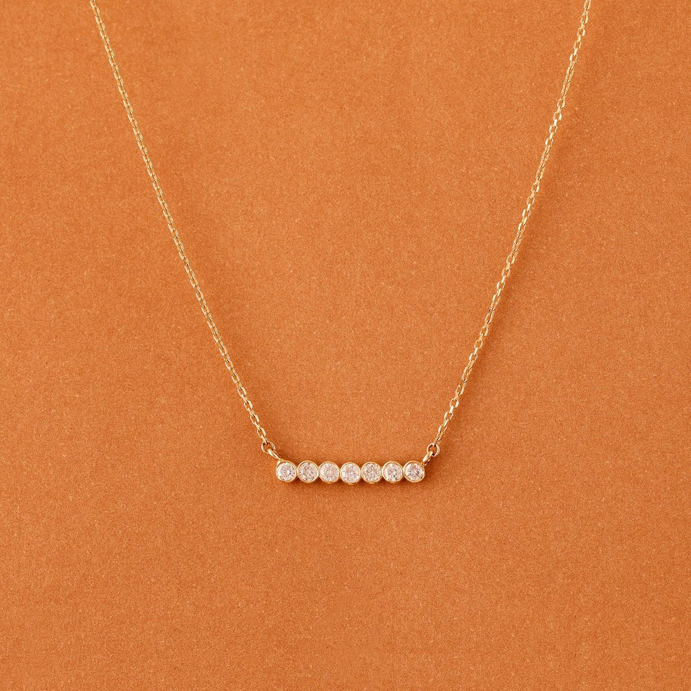 Bubble Bar Natural Diamond Necklace