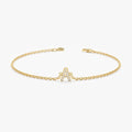 Capital Initial Diamond Bracelet