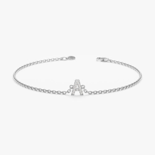 Capital Initial Diamond Bracelet