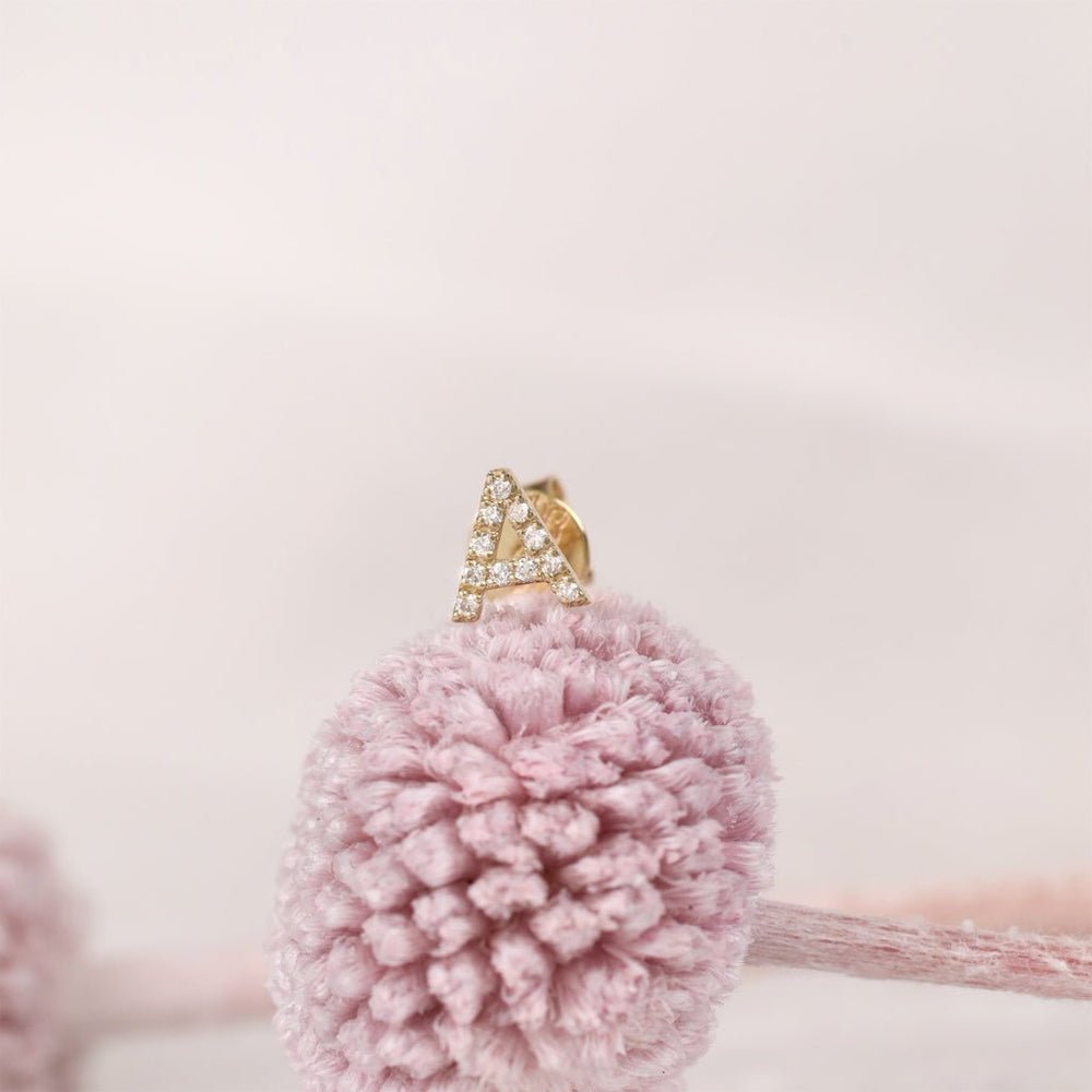 Capital Letter Diamond Studs