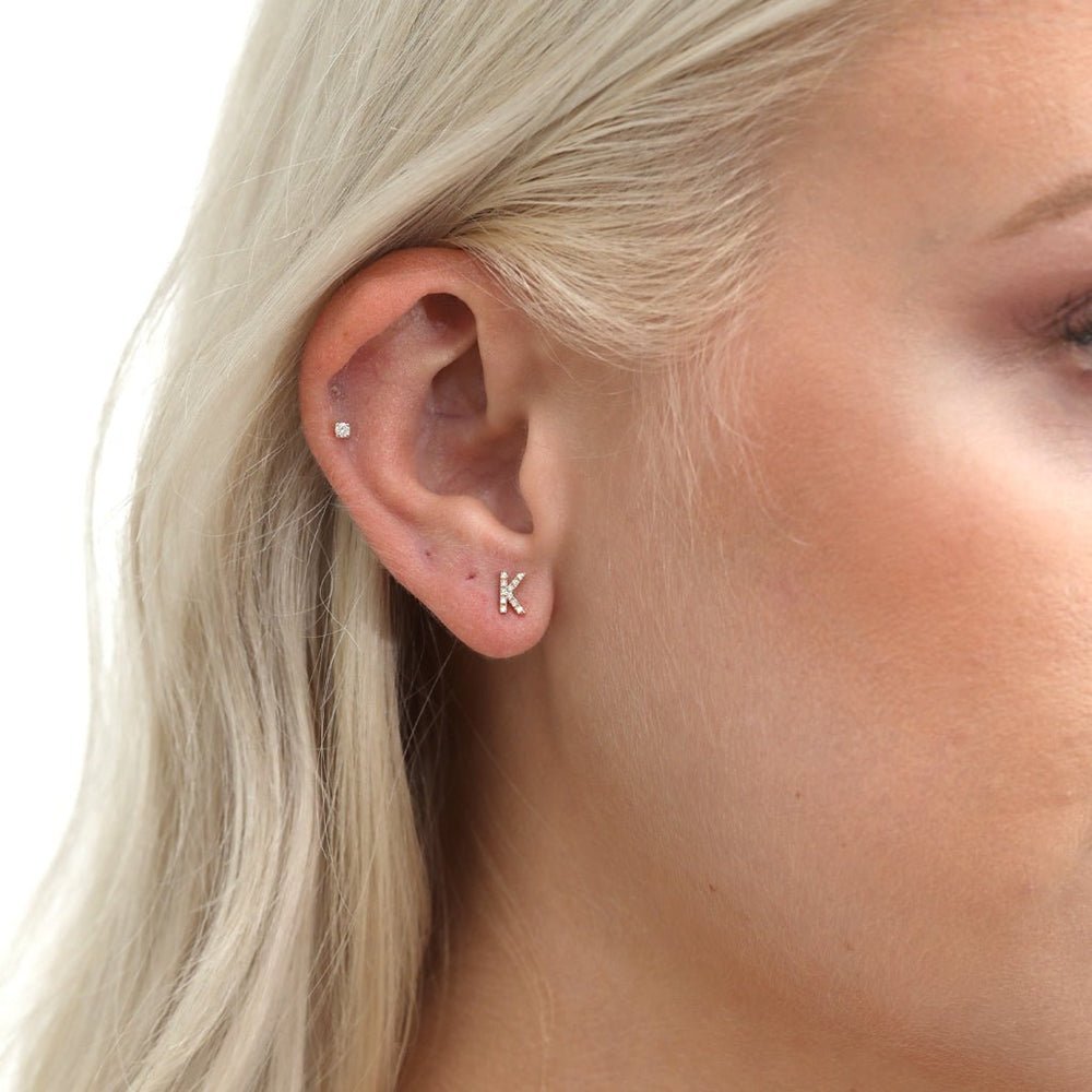 Capital Letter Diamond Studs