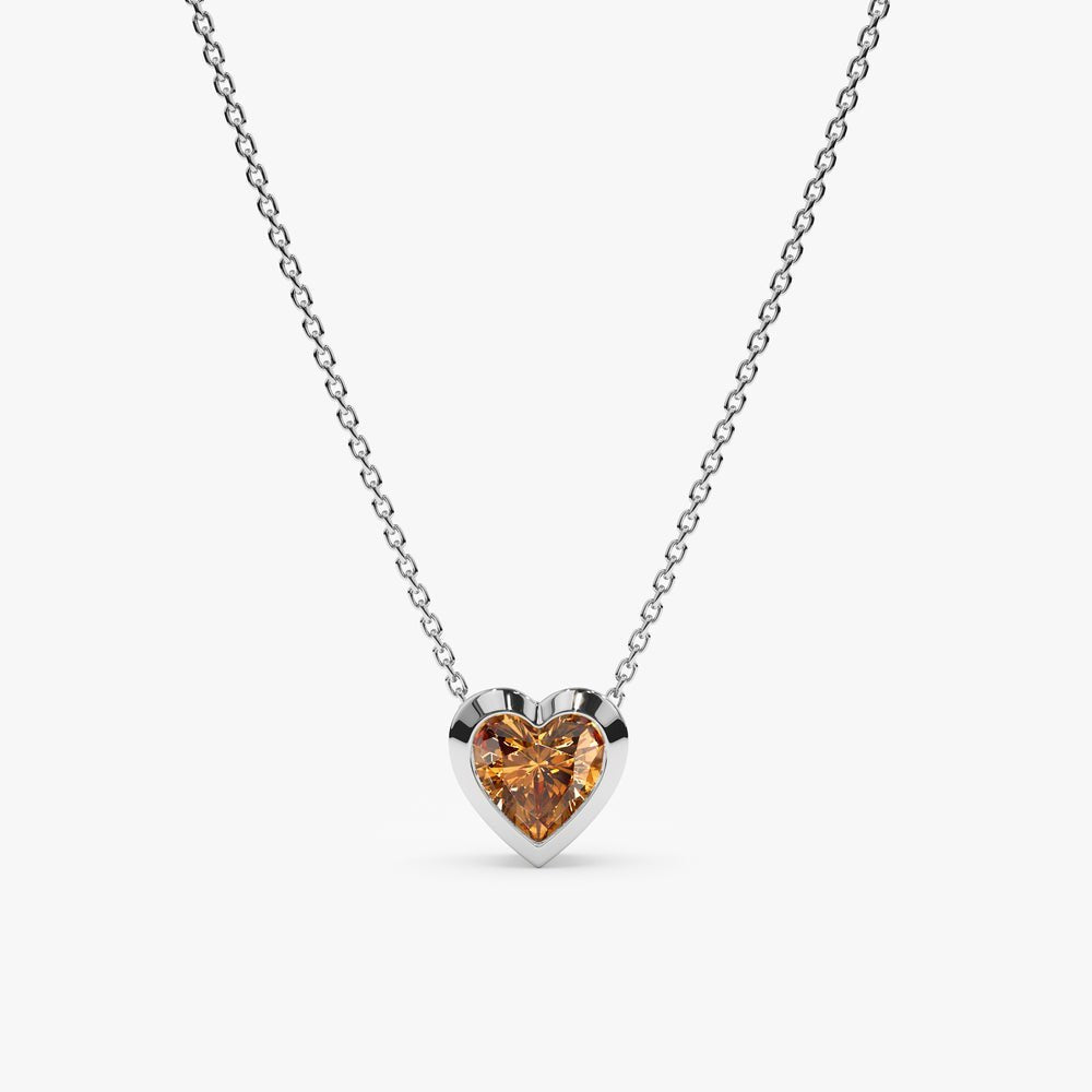 Citrine Heart Necklace