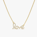 Cursive Diamond Love Necklace
