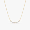 Curved Diamond Bar Necklace