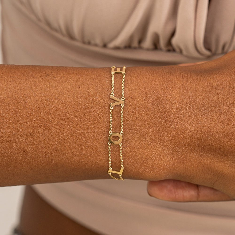 Custom Name Double Chain Bracelet