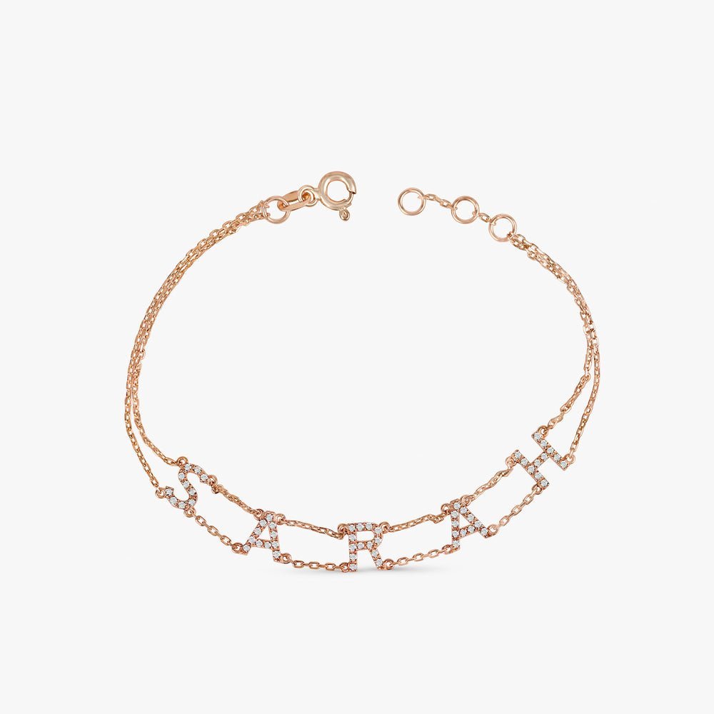Custom Name Double Chain Bracelet