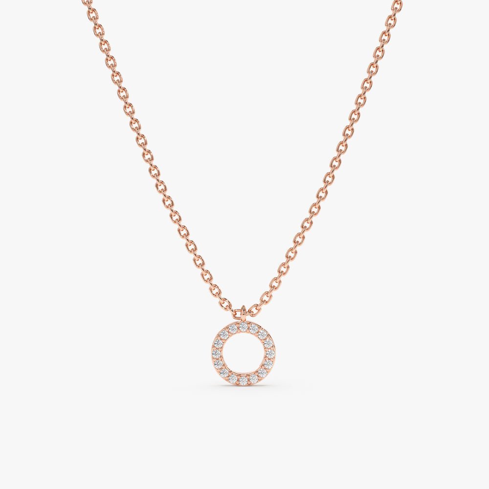 Dainty Circle Of Life Natural Diamond Necklace