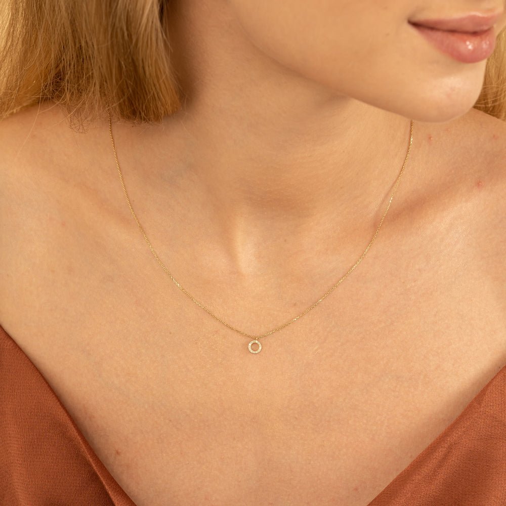 Dainty Circle Of Life Natural Diamond Necklace
