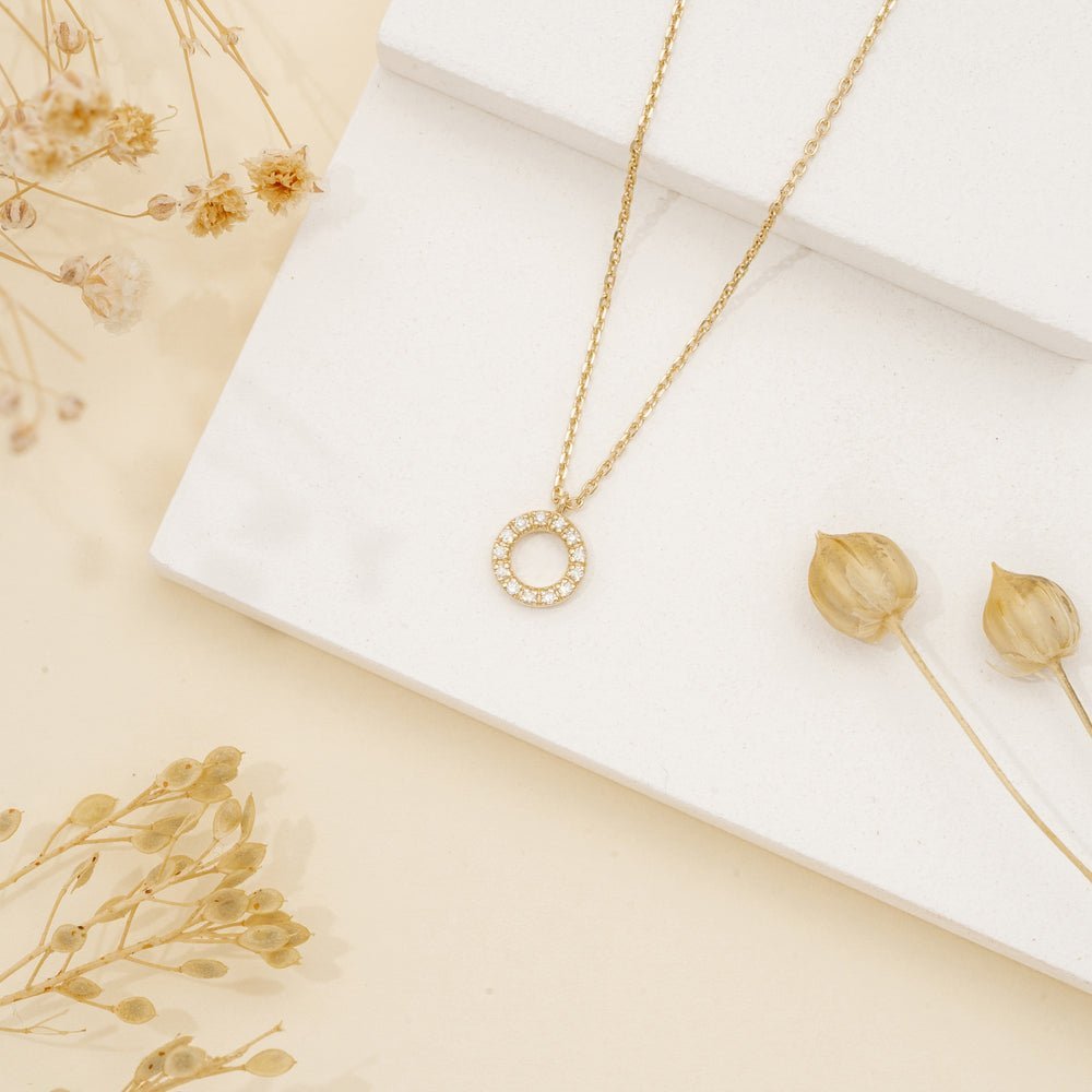 Dainty Circle Of Life Natural Diamond Necklace