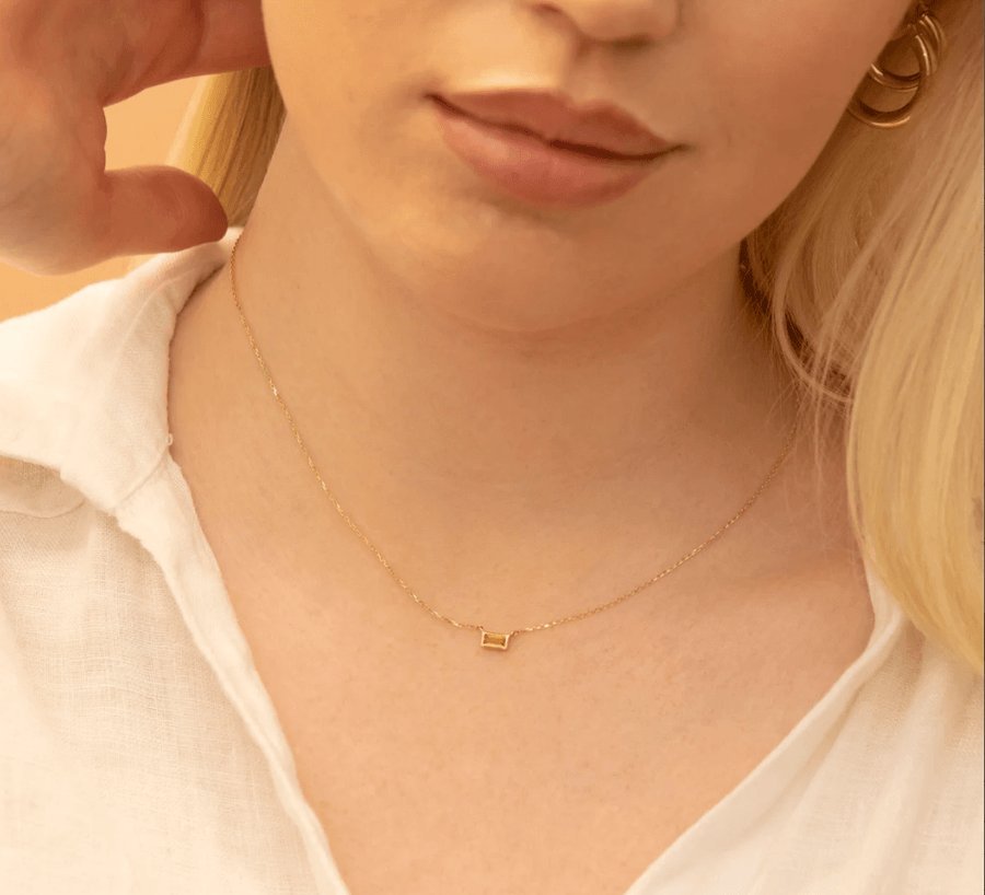 Dainty Citrine Necklace