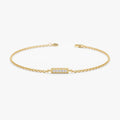 Dainty Diamond Bar Bracelet