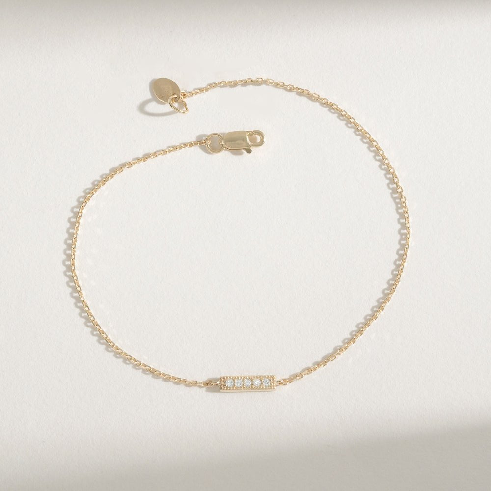 Dainty Diamond Bar Bracelet