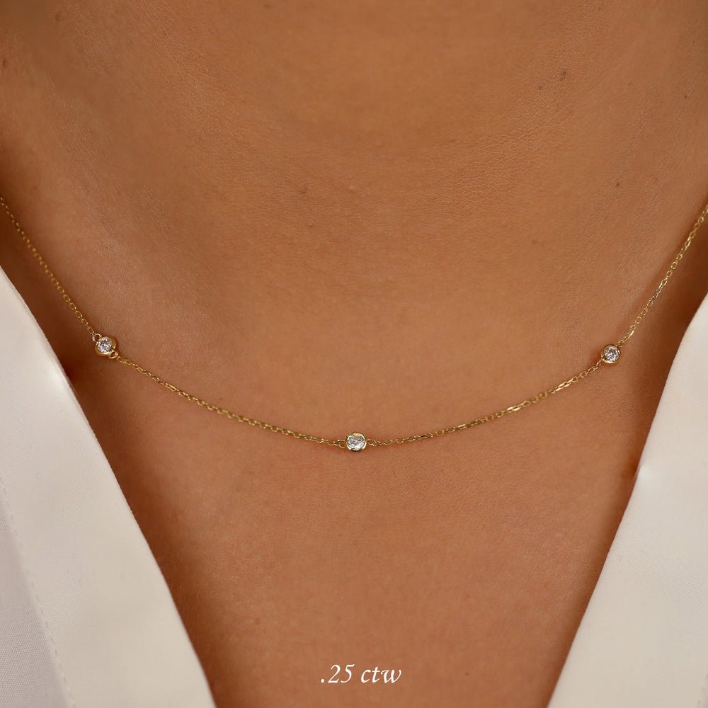 Dainty Diamond By The Yard Necklace