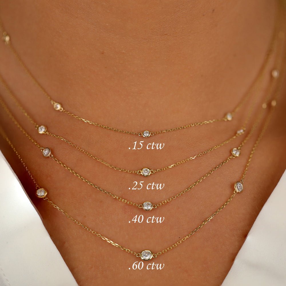 Dainty Diamond By The Yard Necklace