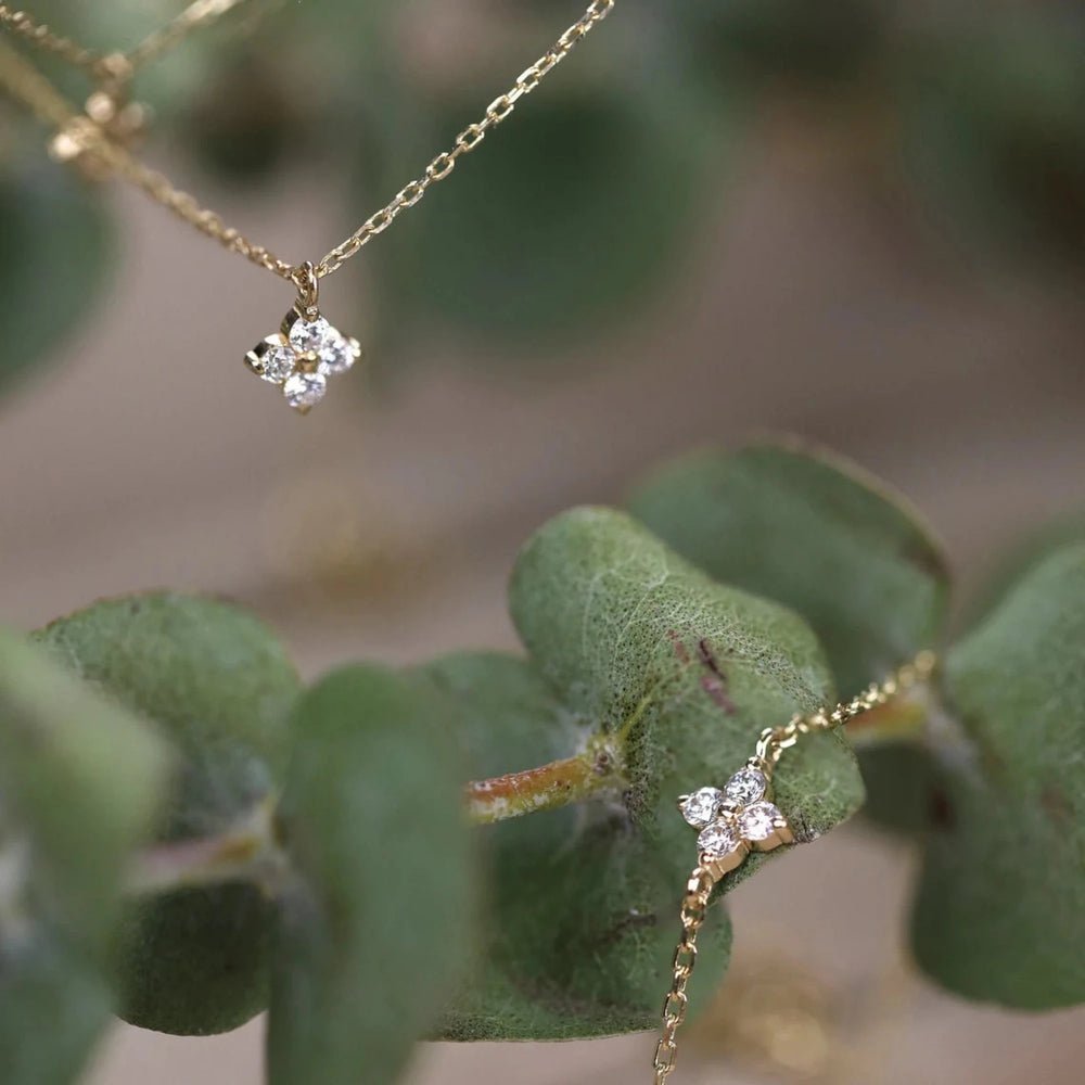 Dainty Diamond Clover Bracelet