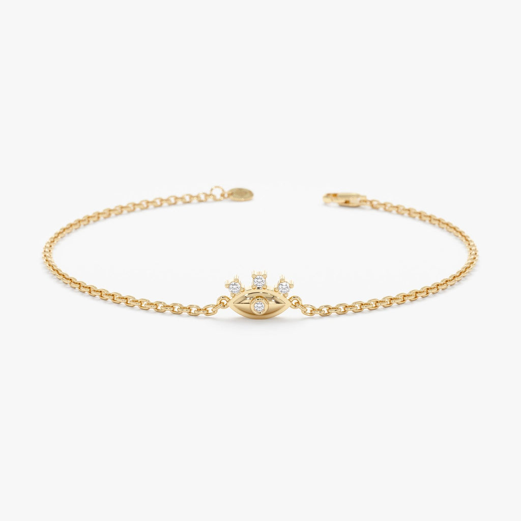 Dainty Diamond Eye Bracelet
