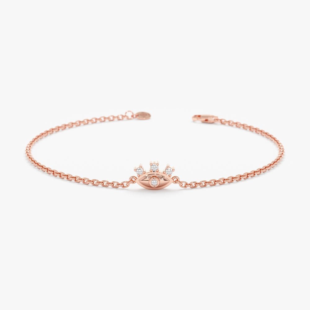 Dainty Diamond Eye Bracelet