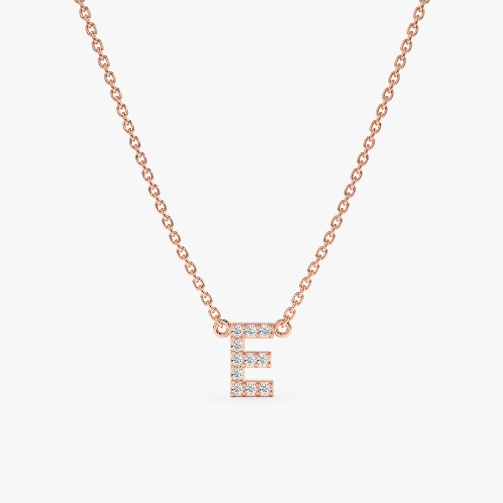 Dainty Diamond Initial Necklace