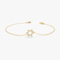 Dainty Diamond Star of David Bracelet