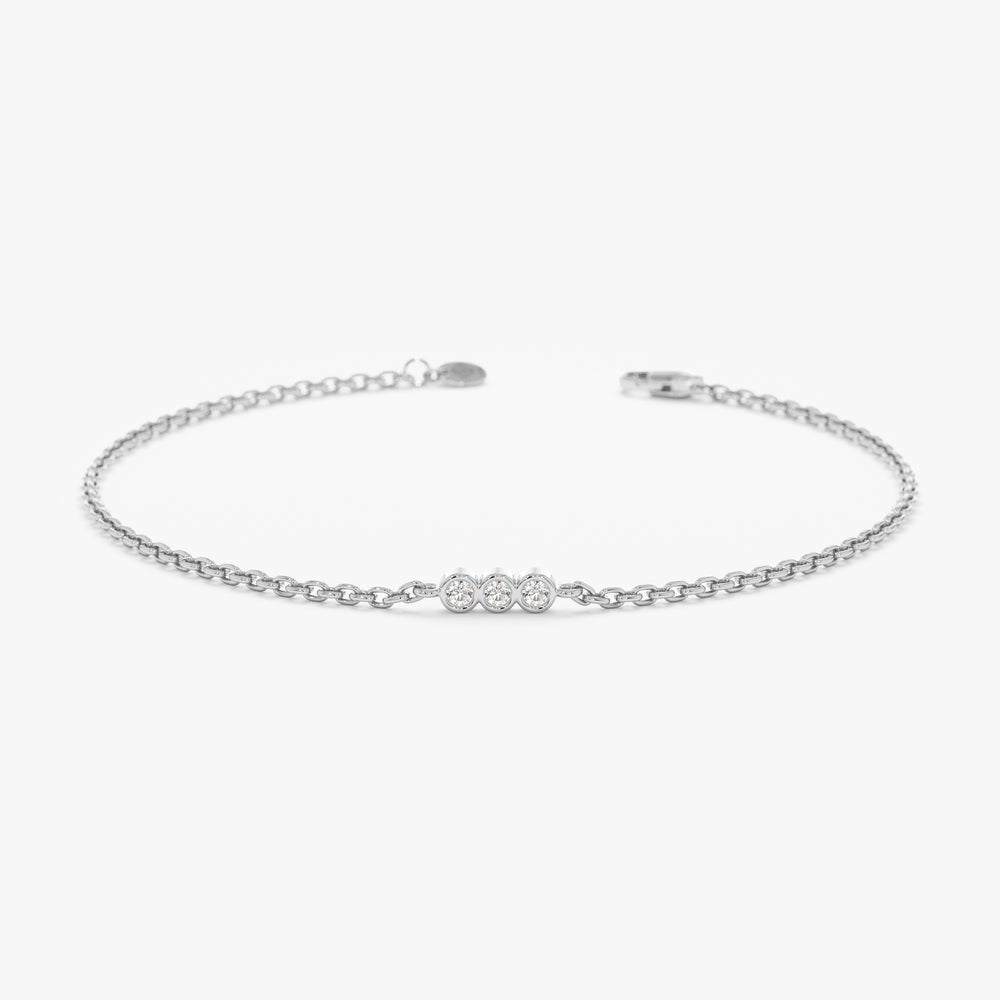 Dainty Diamond Trio Bracelet