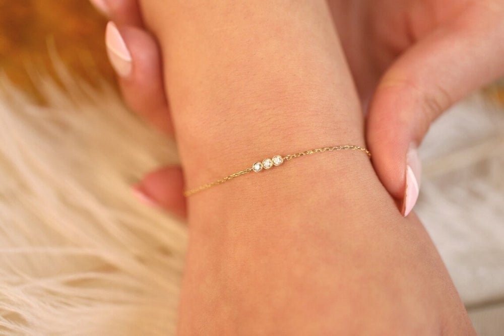 Dainty Diamond Trio Bracelet