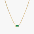 Dainty Emerald Necklace
