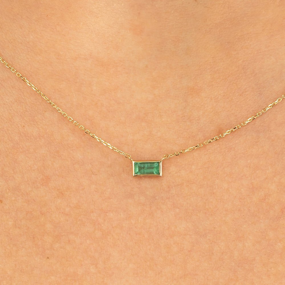 Dainty Emerald Necklace