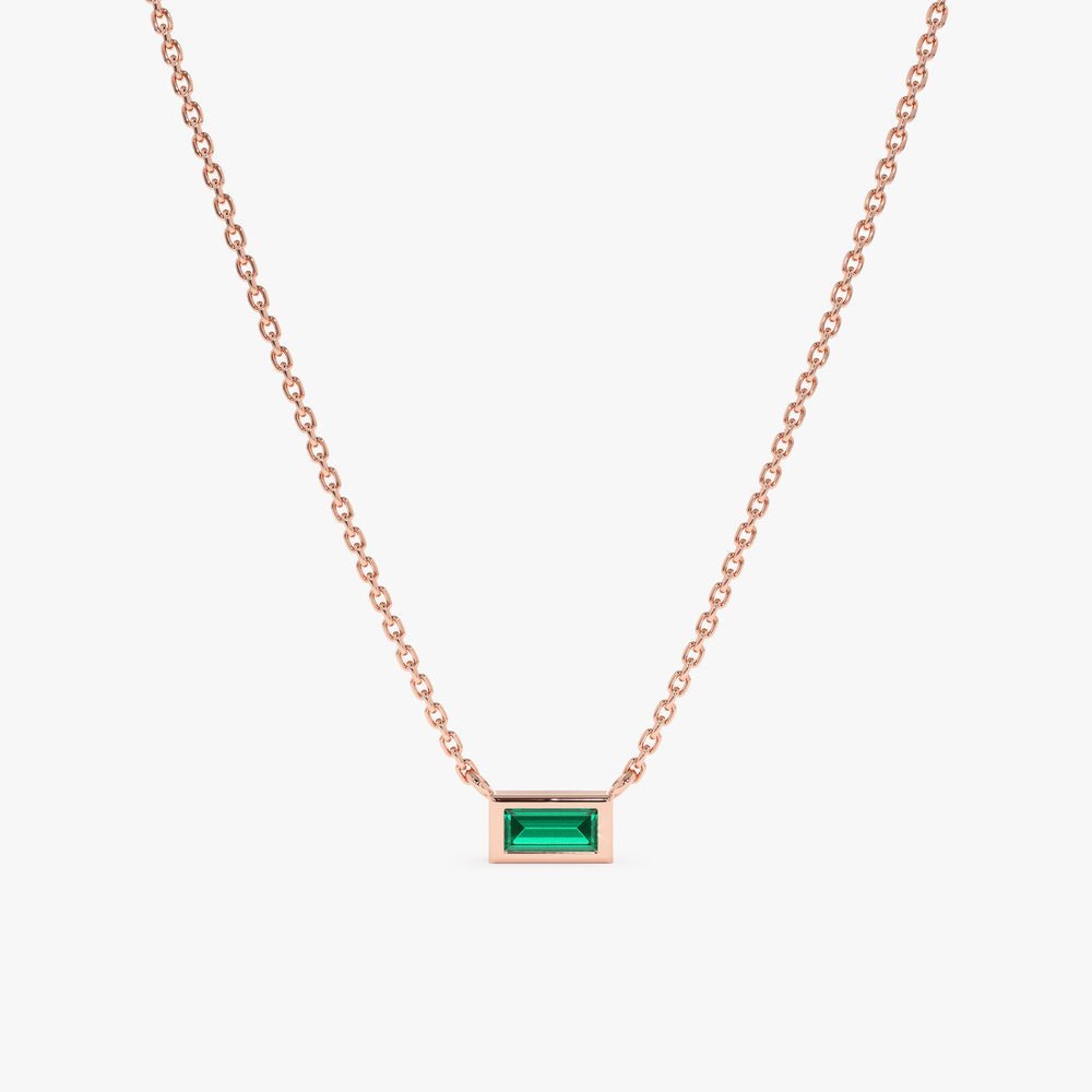 Dainty Emerald Necklace