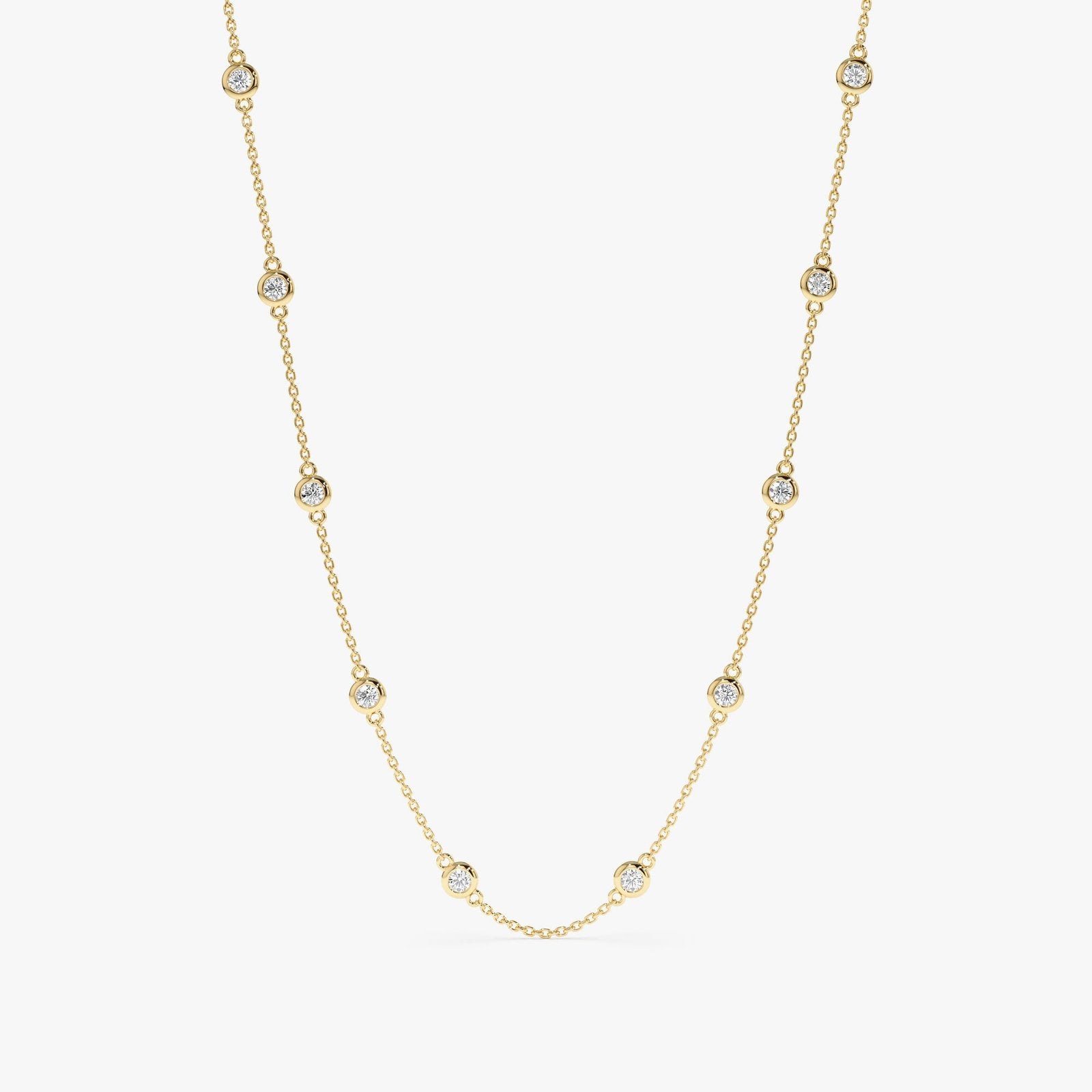 Dainty Multi Diamond By The Yard Necklace