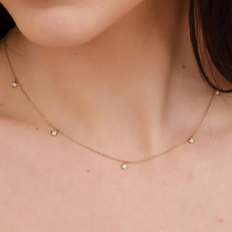 Dainty Natural Diamond by the Yard Necklace