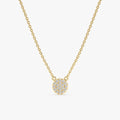 Dainty Natural Diamond Disc Necklace