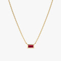 Dainty Ruby Necklace