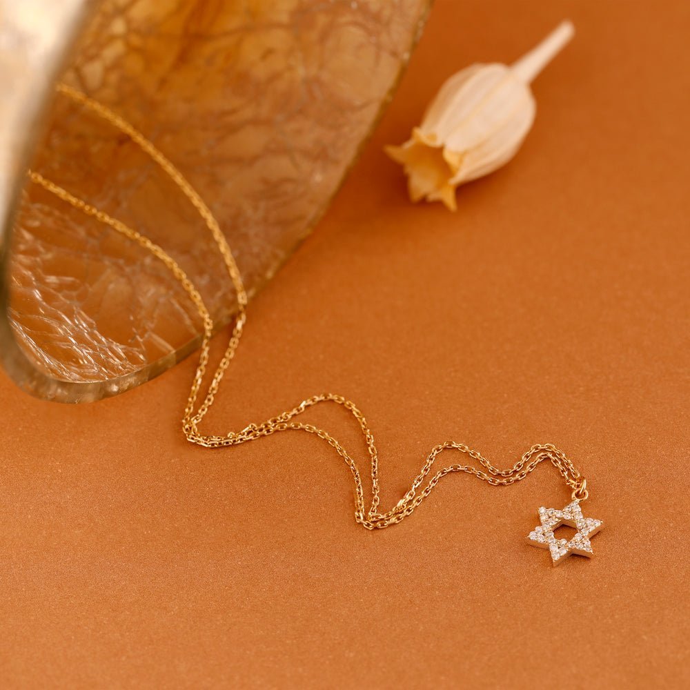 Dainty Star of David Charm Necklace