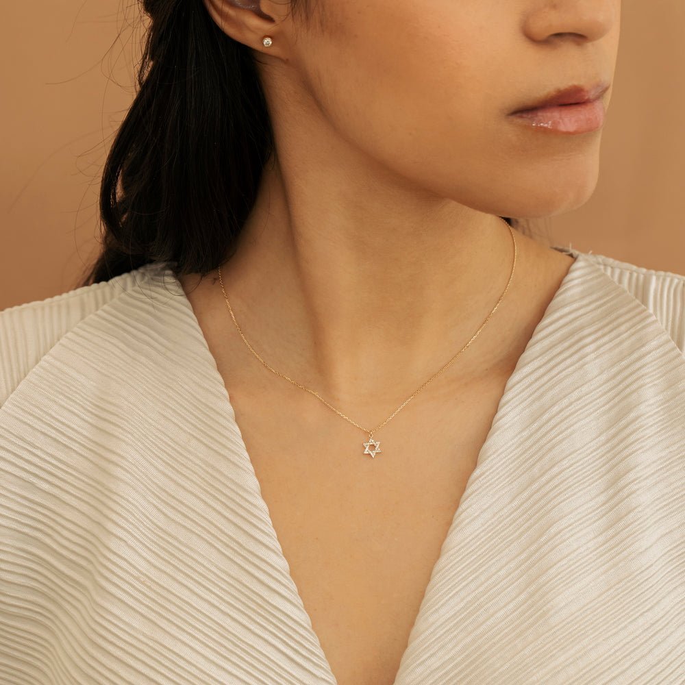 Dainty Star of David Charm Necklace