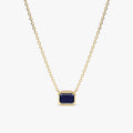 Dark Blue Sapphire Necklace