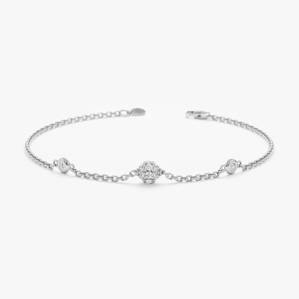 Diamond Ball Station Bracelet