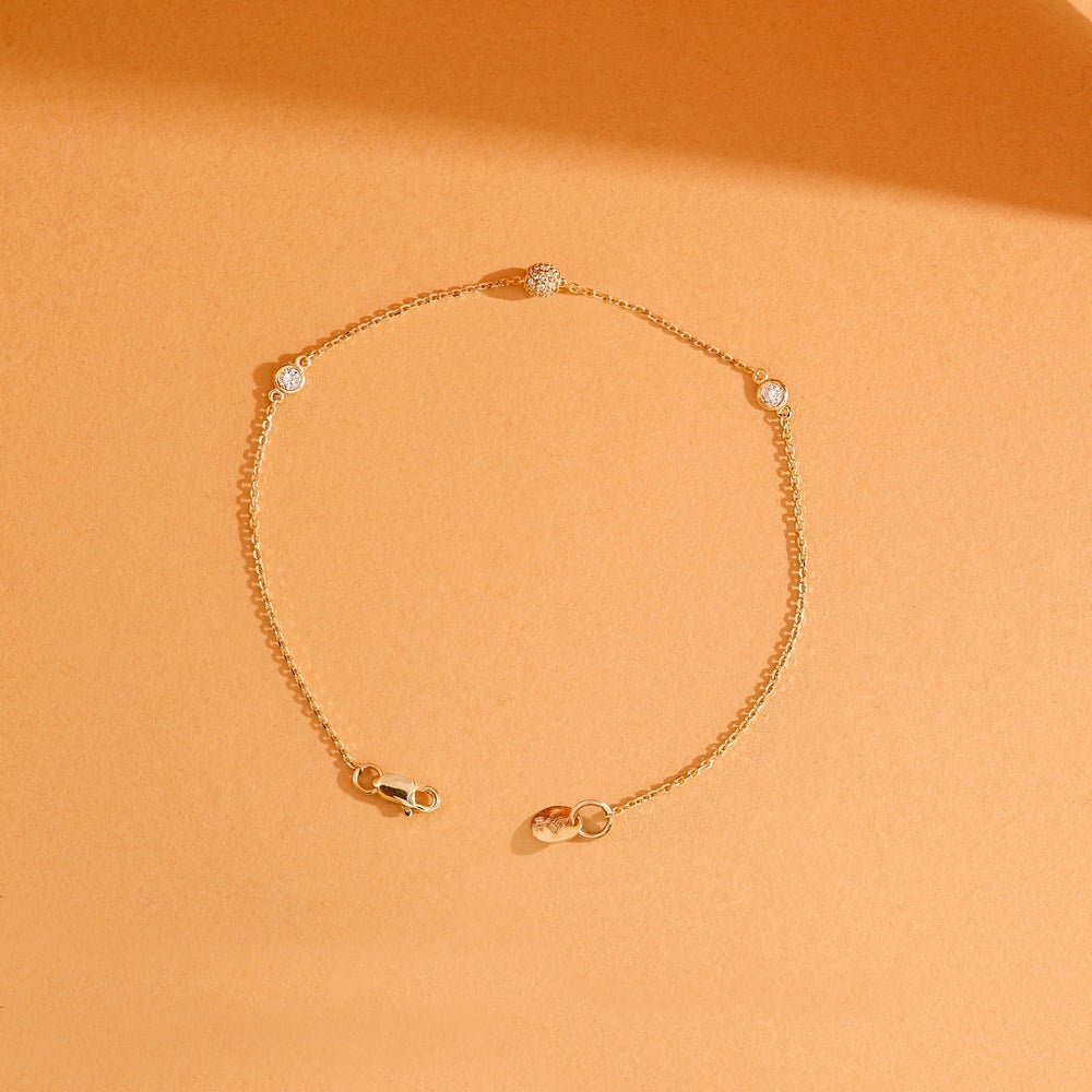 Diamond Ball Station Bracelet