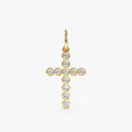Diamond Bezel Cross Charm