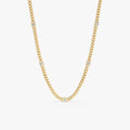 Diamond Bezel Cuban Chain Necklace