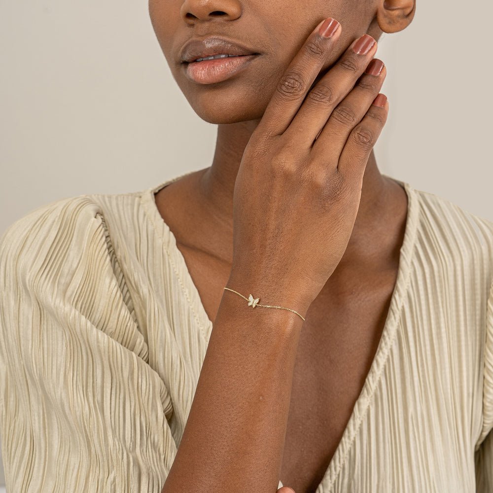 Diamond Butterfly Bracelet