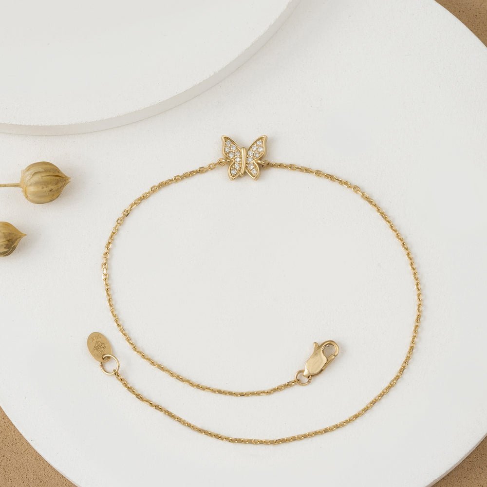 Diamond Butterfly Bracelet