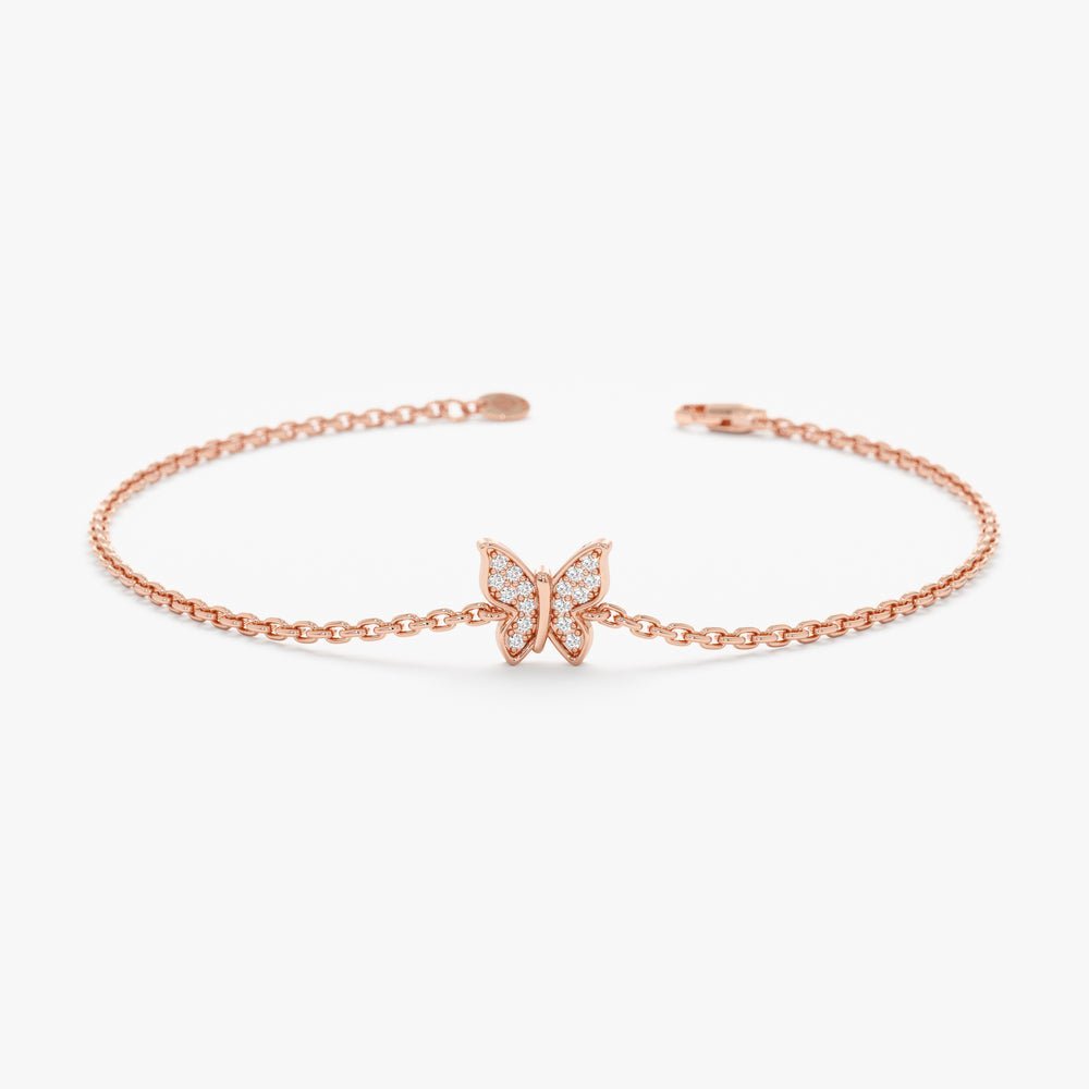 Diamond Butterfly Bracelet