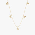 Diamond Butterfly Drop Necklace