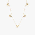 Diamond Butterfly Station Necklace