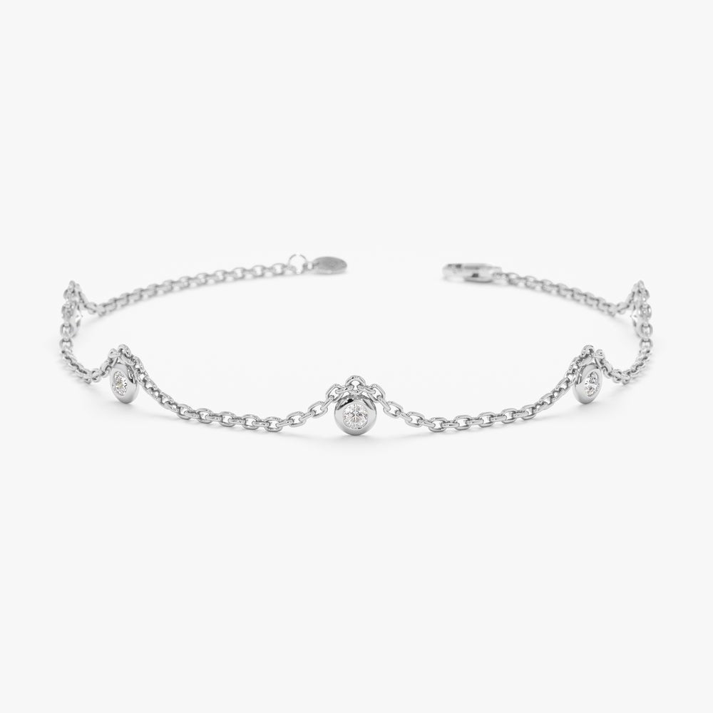 Diamond By the Yard Charm Bracelet
