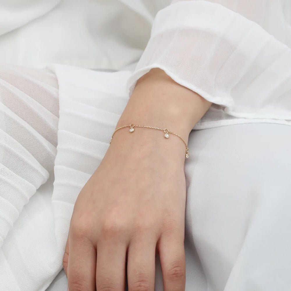 Diamond By the Yard Charm Bracelet