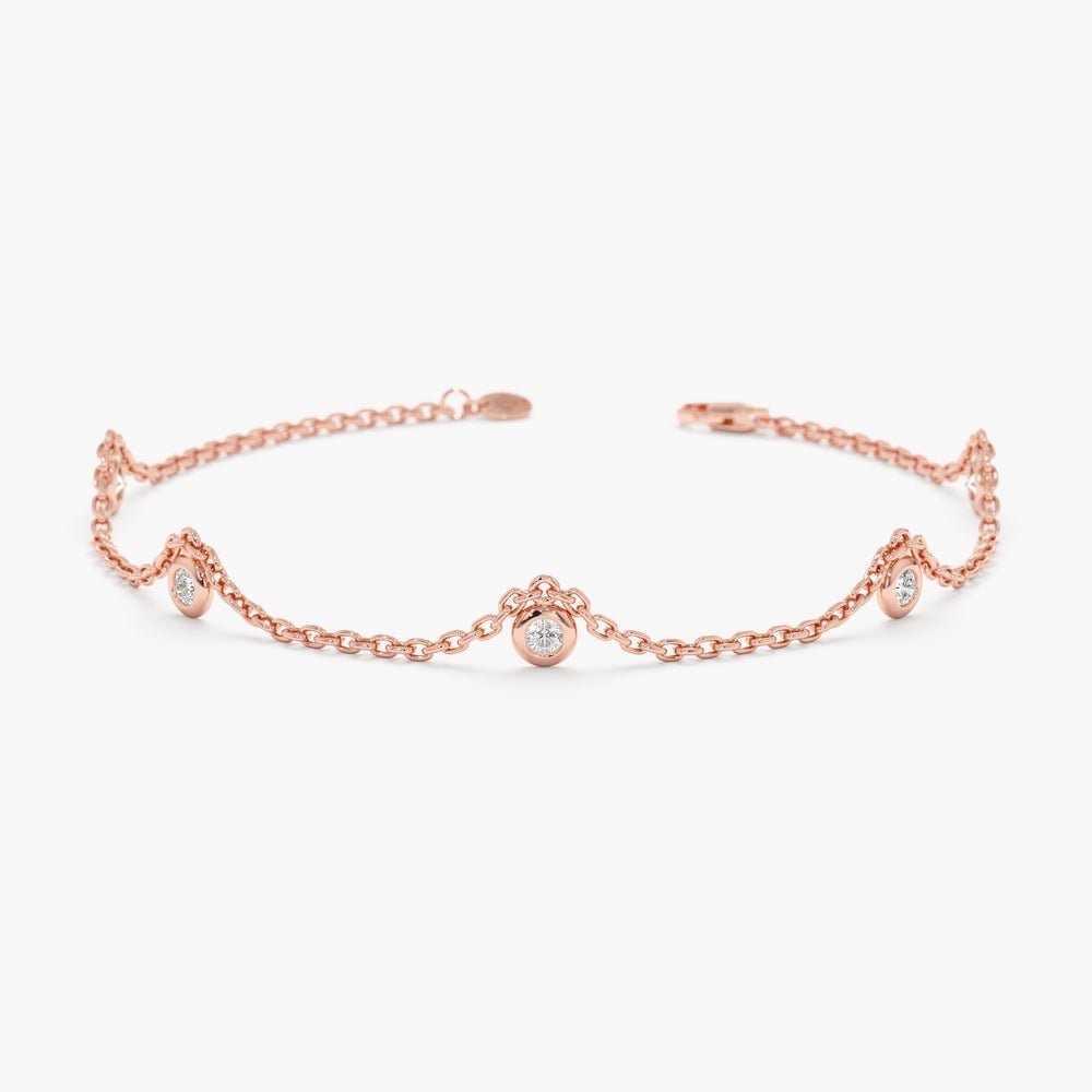Diamond By the Yard Charm Bracelet