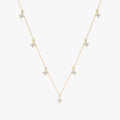 Diamond Clovers Drop Necklace