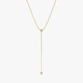 Diamond Cluster Lariat Necklace